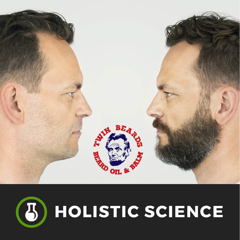 Twin Beards Natural Beard Growth Oil | Beard Oil for Men Growth | Beard Softener | Beard Conditioner for Men | Beard Growth Serum | Castor Oil &amp; Tea Tree Oil 3 oz