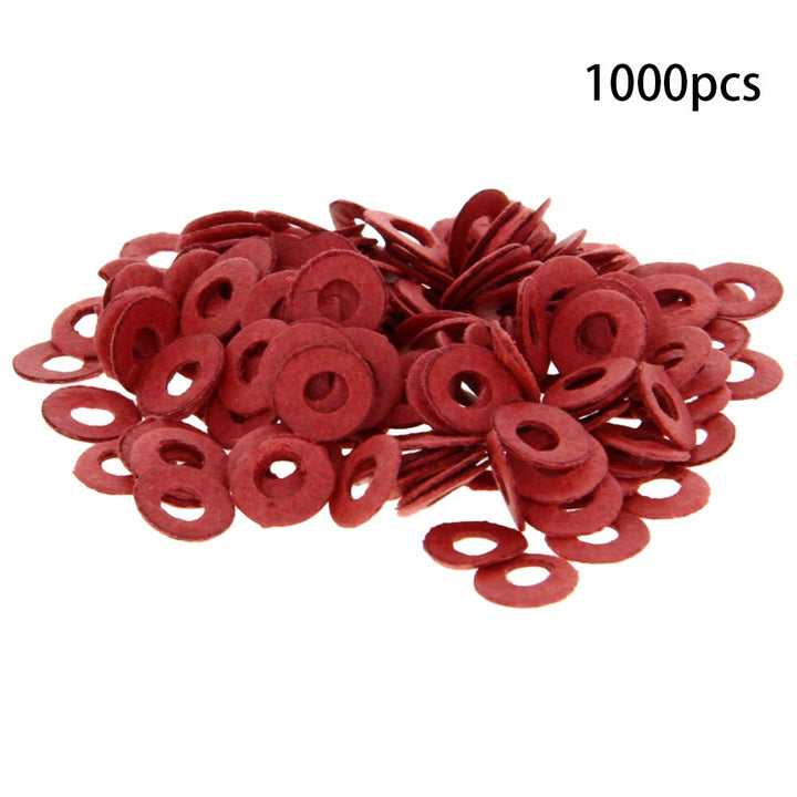 MroMax 1000PCS Insulating Washer M3 Red Vulcanized Fibe