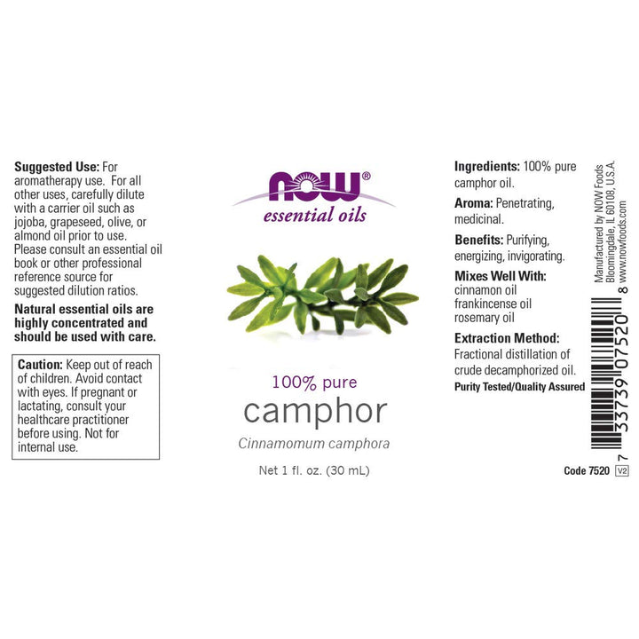 Now Foods, Essential Oils, Camphor, 1 fl oz (30 ml)