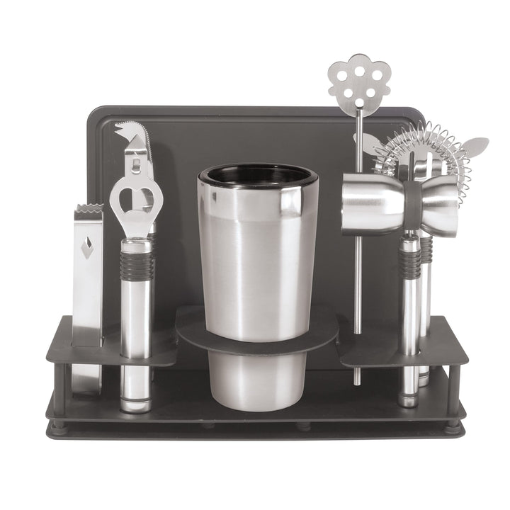 Pro Stainless-Steel 10-Piece Cocktail Shaker and Bar Tool Set