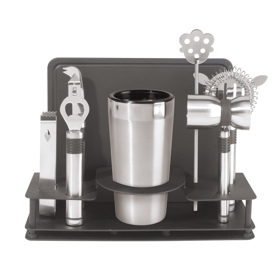 Pro Stainless-Steel 10-Piece Cocktail Shaker and Bar Tool Set