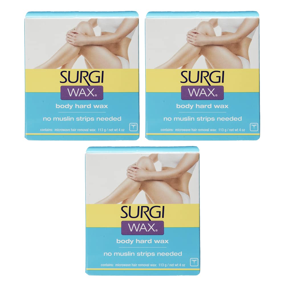 Surgi-wax Hair Remover For Bikini, Body &amp; Legs, 4-Ounce Boxes (Pack of 3)