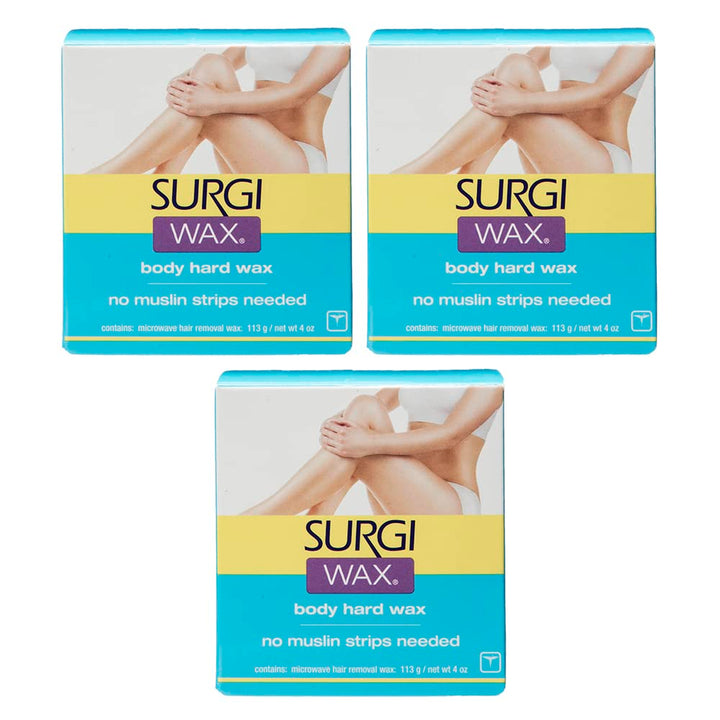 Surgi-wax Hair Remover For Bikini, Body &amp; Legs, 4-Ounce Boxes (Pack of 3)