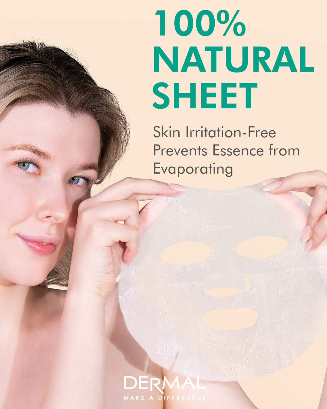 Aloe Collagen Essence Facial Mask Sheet 23g Pack of 10 - Skin Revitalizing &amp; Soothing, Refreshing and Moisturizing, Sunburn Relief, Daily Skin Treatment Solution Sheet Mask