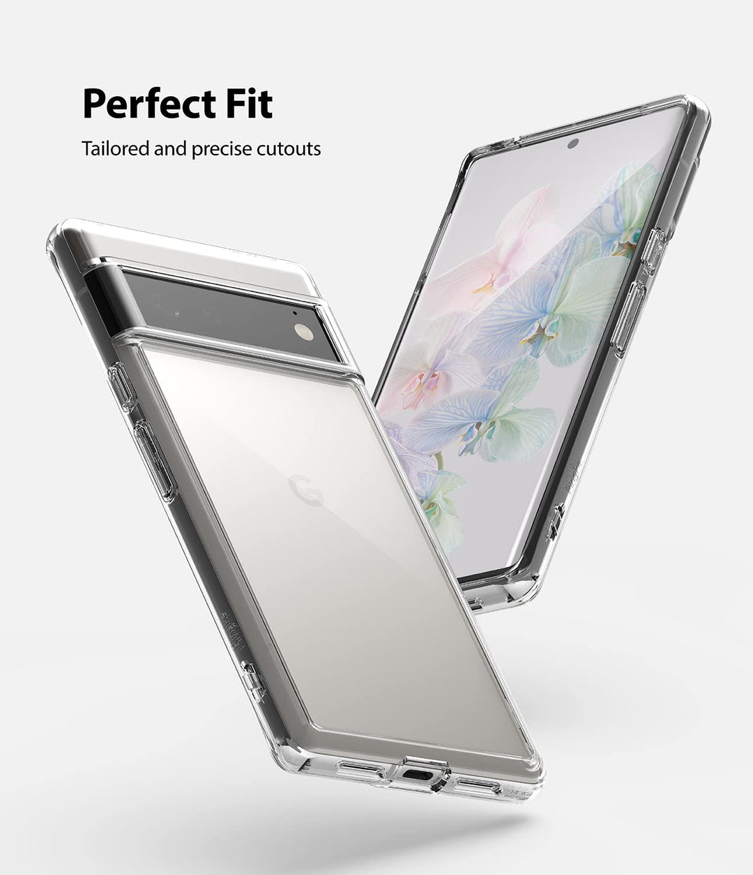 Fusion [Precise Cutouts for Camera Lenses] Compatible with Google Pixel 6 Pro Case, Shockproof Bumper Transparent Phone Cover for Women, Men - Clear