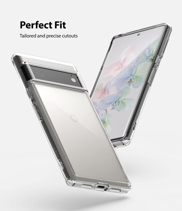 Fusion [Precise Cutouts for Camera Lenses] Compatible with Google Pixel 6 Pro Case, Shockproof Bumper Transparent Phone Cover for Women, Men - Clear