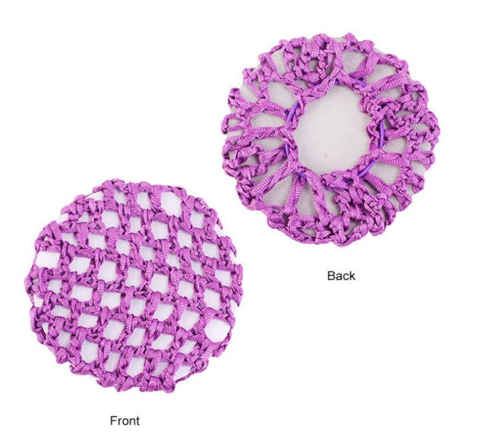 13pcs Women Girl Bun Cover Snood Hair Net Ballet Dance Skating Chic Crochet With Pearl (13pcs)