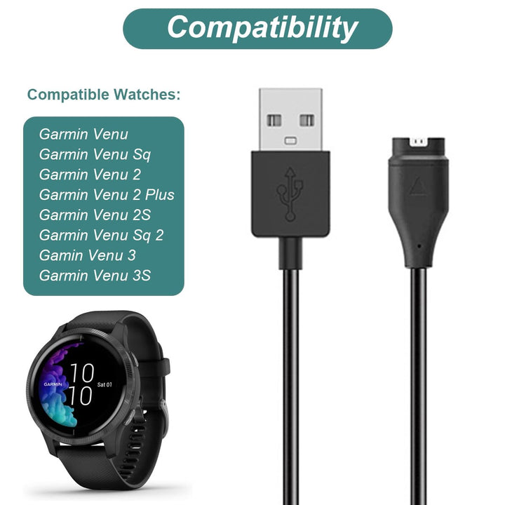 Kissmart Charger for Garmin Venu/Venu Sq/Venu 2/Venu 2 