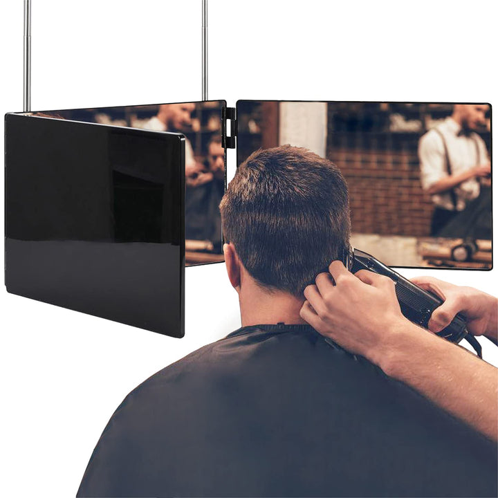 ,3 Way Mirror for Self Hair Cutting&amp; Styling,The 360° Mirror,Adjustable Telescoping Hooks,Portable, Hands-Free