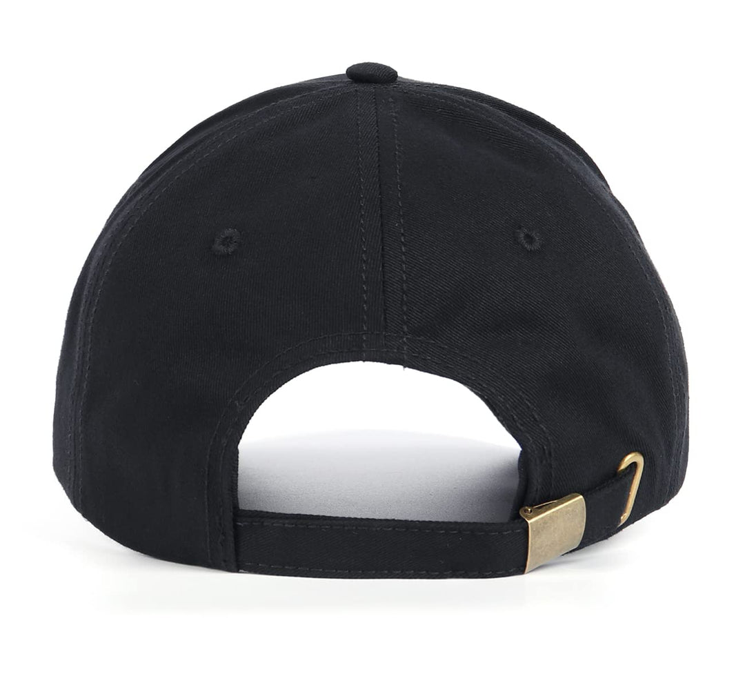 XXL Oversized Ball Cap,Large High Crown Dad Cap for Big Heads,Structured Baseball Hats Adjustable 23.5-25.2 Black