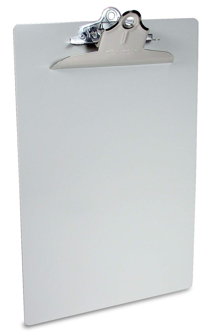 Silver Recycled Aluminum Clipboard with Chrome Clip - Legal Size Document Holder for Home, Office, and Business Use (22519) (SAU22519)