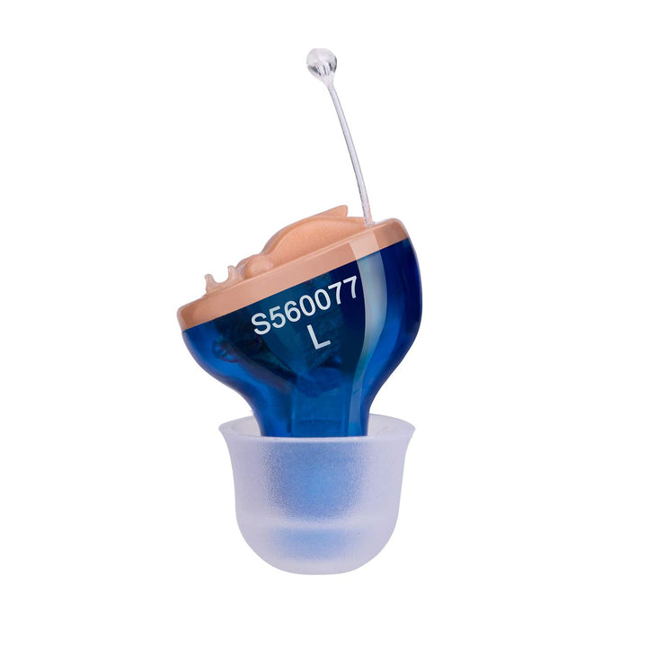 Hearing Amplifier for Seniors Adults Noise-Cancelling - Elderly Assistance Listening, Voice Sound Amplifier Ear Invisible Devices As Seen On TV Hearing Aid Cleaning Tools Included (Blue)