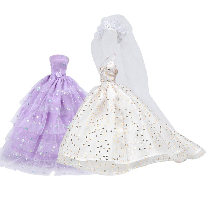 E-TING 2 pcs Beautiful Bride Clothing Party Ball Dresse