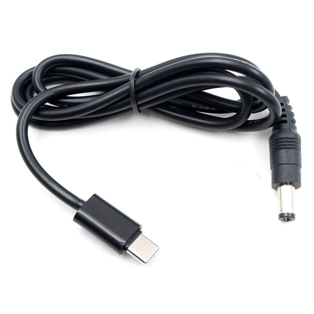 (2-Pack) JacobsParts 12V USB C Type-C PD Trigger 3ft 5A Power Cable 5.5 x 2.1mm DC Connector