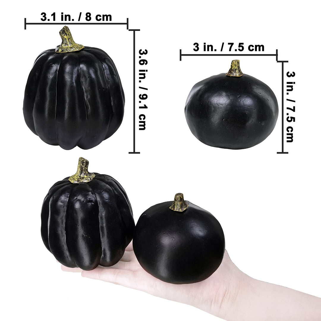 7 Pcs Assorted Artificial Teal Green Pumpkins Harvest Pumpkins Decorative Pumpkins Foam Pumpkins for Farmhouse Rustic Fall Thanksgiving Halloween Table Centerpiece Mantel Kitchen Decor