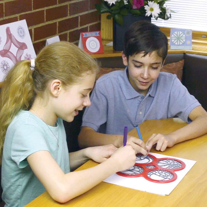 – Cyclex Set – Art Kit – Rotating Stencil Wheel Creates Countless Designs – For Ages 8+