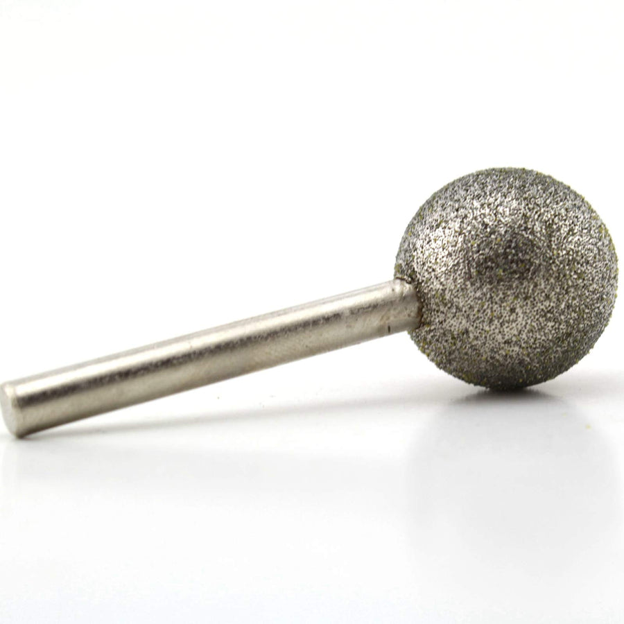 25 mm Dia Spherical Head Diamond Grinding Bit Coated Mounted Points Round Ball Burs Grit 80 Shank 6mm Coarse Tools for Stone