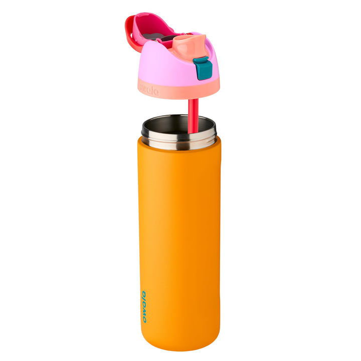 Owala FreeSip Insulated Stainless Steel Water Bottle with Straw for Sports, Travel, and School BPA-Free Sports Water Bottle, 24 oz, Tropical