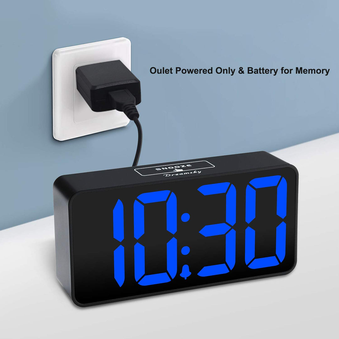 DreamSky Small Digital Alarm Clock for Bedroom, Large B