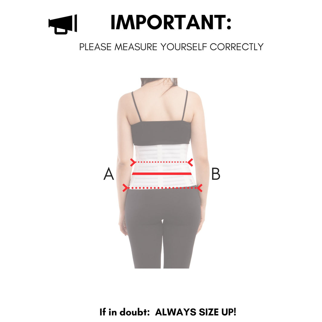 Gabrialla Breathable Abdominal Support Binder - Elastic Belly Wrap 9 Inch wide: AB-309(W), X-Large, White