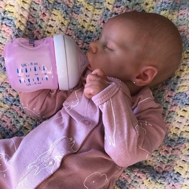 Lifelike Reborn Baby Dolls - 22 inch Sleeping Baby Girl Doll, Newborn Baby Doll Handmade Weighted Soft Body That Look Real for Children Kids Collector Age 3+
