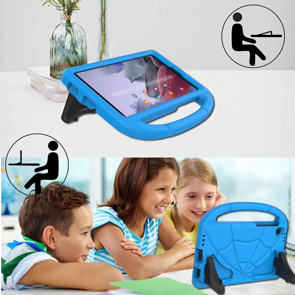 DJ&amp;RPPQ Kids Case for Samsung Galaxy Tab A7 Lite 8.7 Inch 2021, Lightweight Shockproof Kid-Proof Cute Cover with Handle Kickstand for Galaxy Tab A7 Lite 8.7 Inch (SM-T220/T225/T227)-Blue