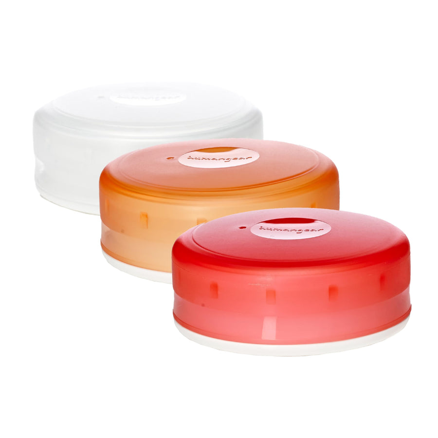 GoTubb | Hard Container | Easy Open | Food-Safe Material, Clear/Orange/Red, Medium
