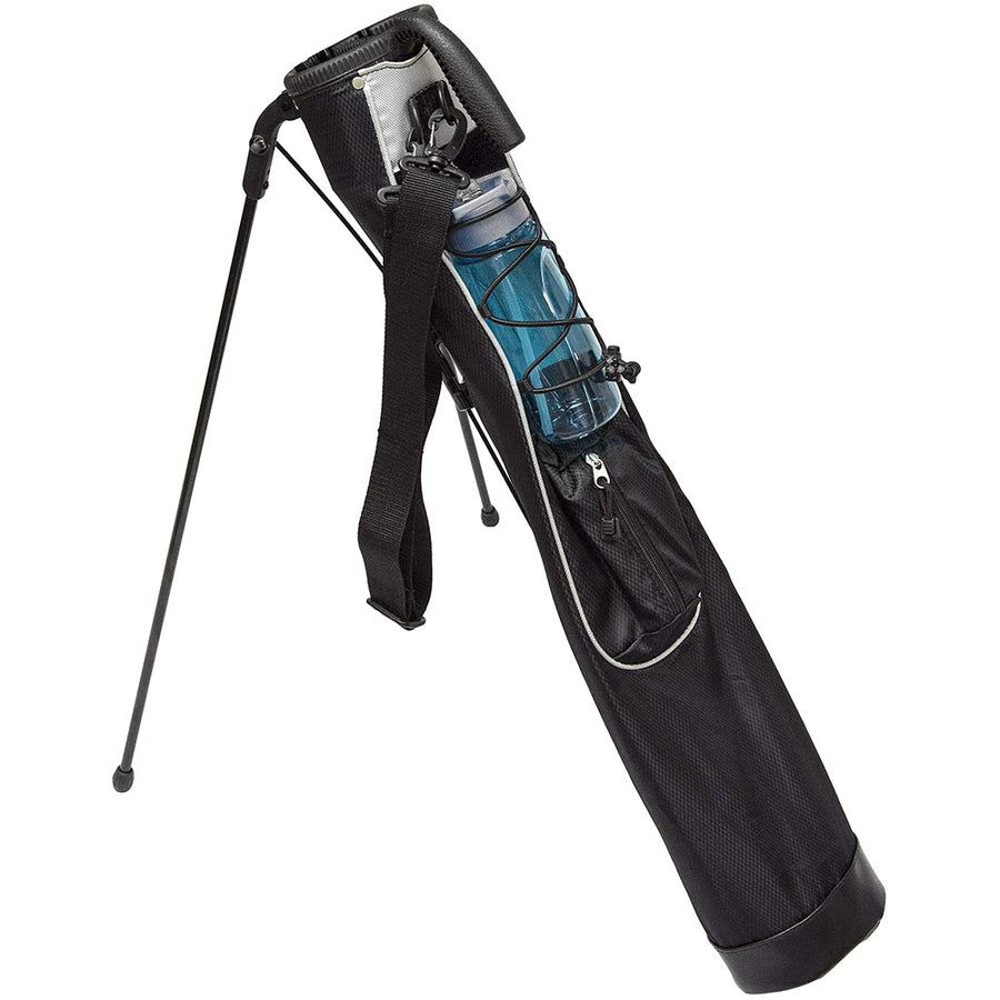 JR1256 Pitch & Putt Sunday Bag with Stand & Handle, Black