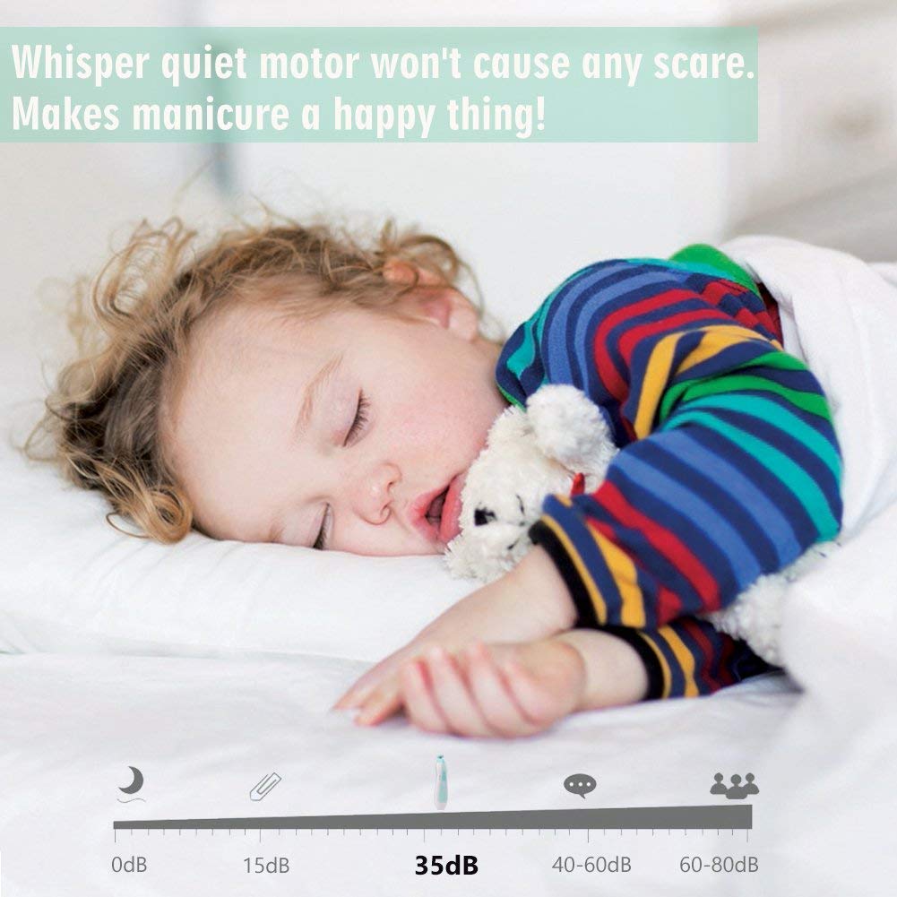 Baby Nail File Baby Nail Clipper for Infant Toddler Kids or Adults Baby Nail File Electric with LED.