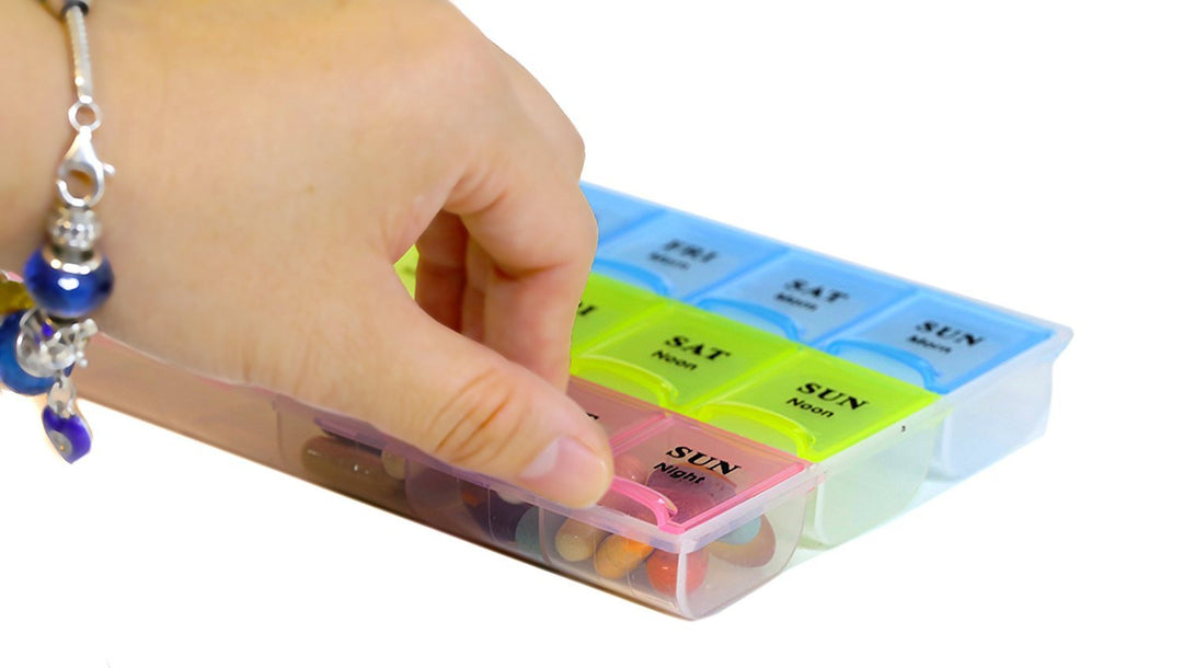 21 Compartments Pill Organizer Box, Medicine Remainder 