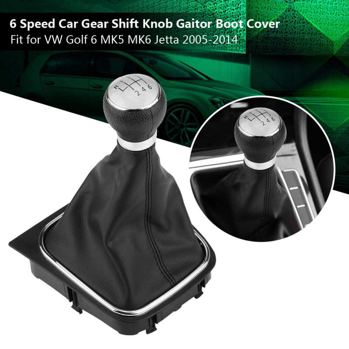 KIMISS 6 Speed Car Gear Shift Knob Lever Stick Gaitor B