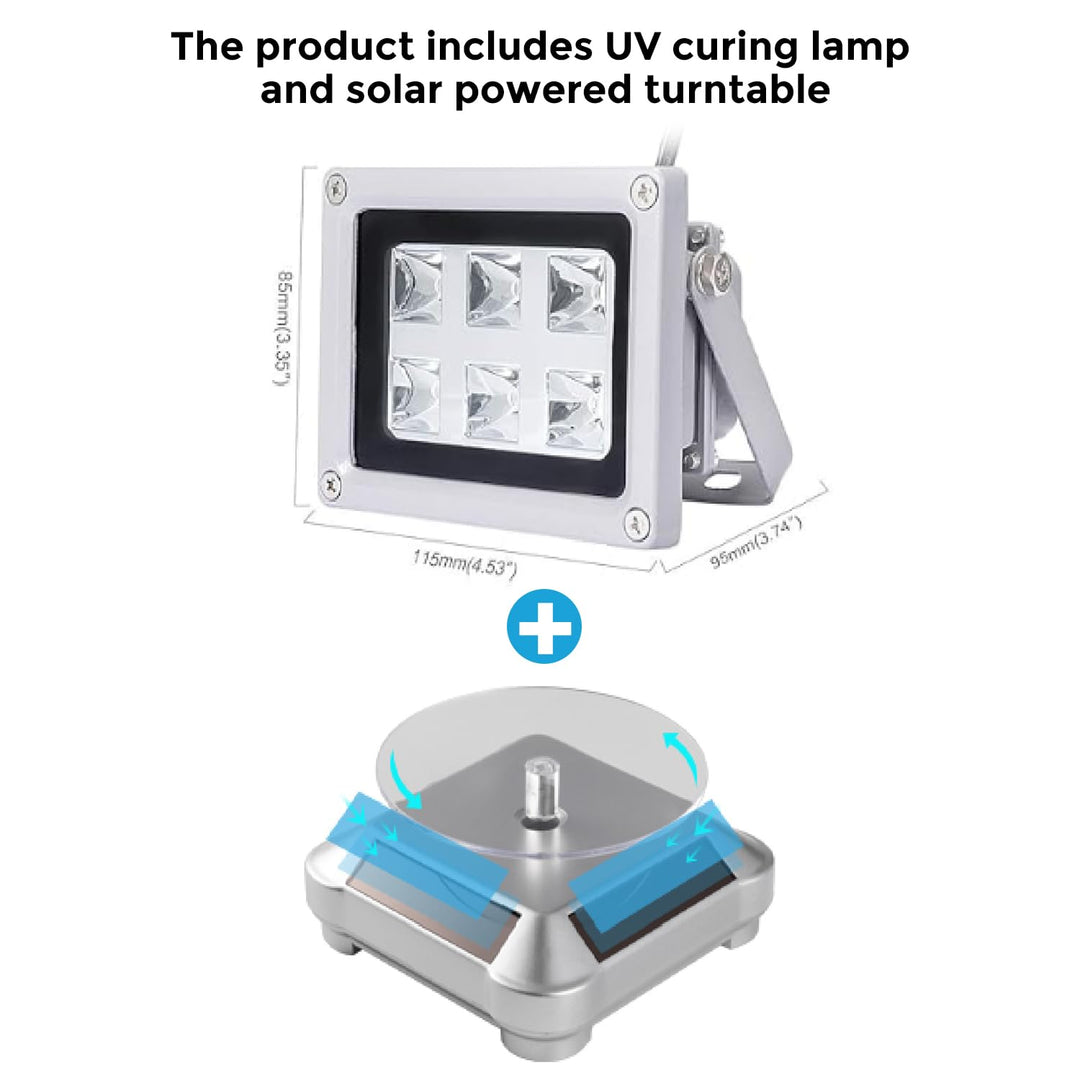 3D Printer UV Resin Curing Light with Solar Turntable 3