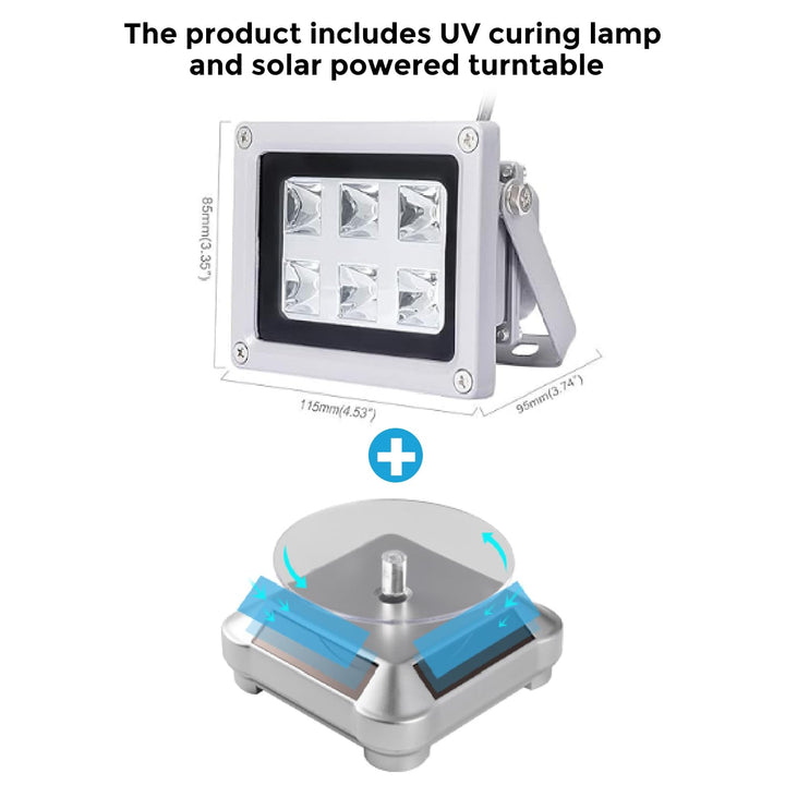 3D Printer UV Resin Curing Light with Solar Turntable 3