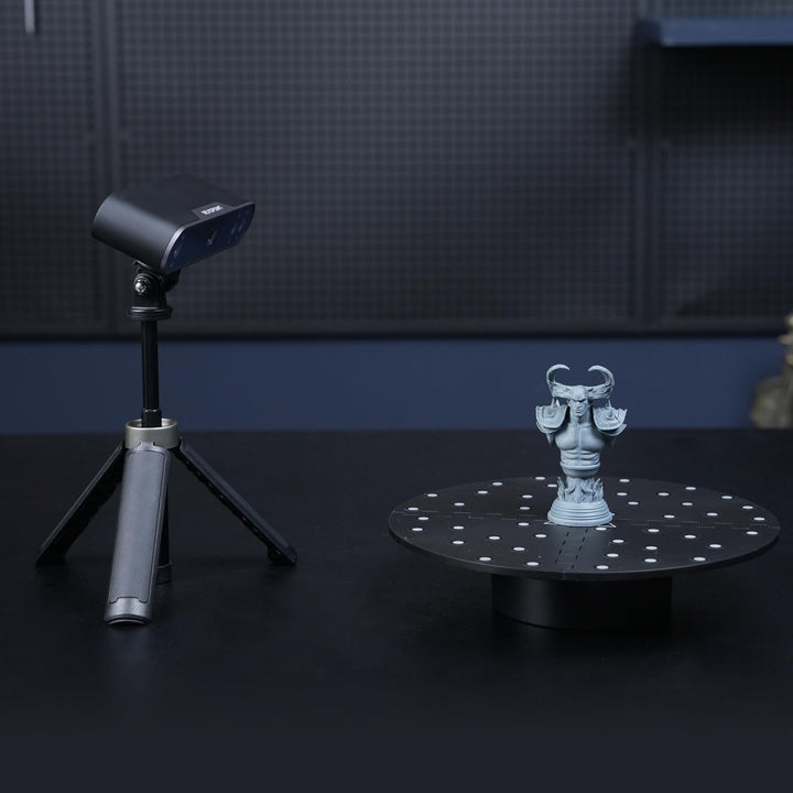 Portable Turntable for All 3D Scanners, Equipped with Marked Top Cover, Easy Scanning of Featureless and Small and Medium Objects