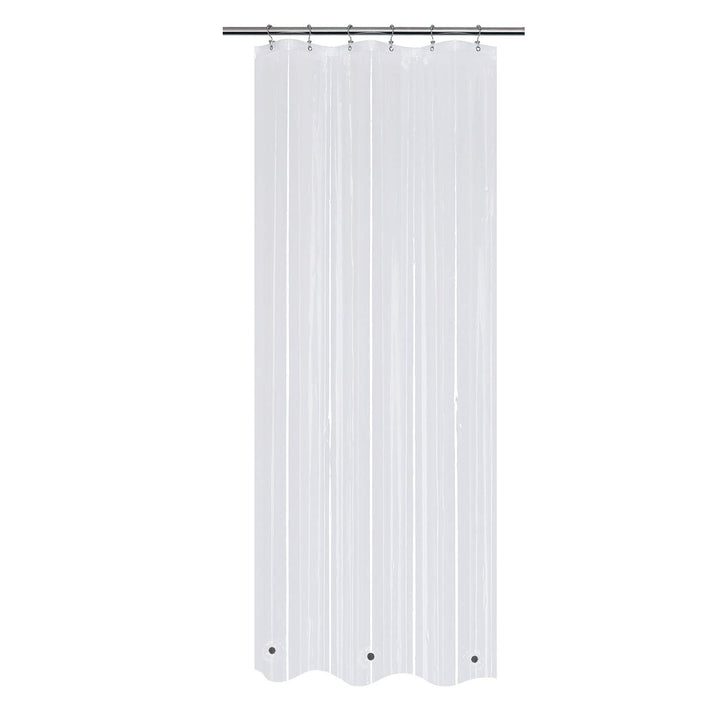 32x72 Narrow Stall Shower Curtain Liner with 3 Magnets Clear PEVA 8G Thick &amp; Heavy Duty, Waterproof, 32 x 72 inches, Clear