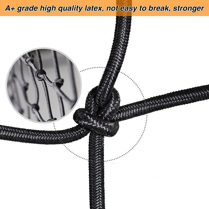 15x15 Motorcycle Cargo Net Stretches to 30x30 with 6 Hooks 2&#39;&#39;x2&#39;&#39; Mesh for Motorcycle Motorbike Bikes