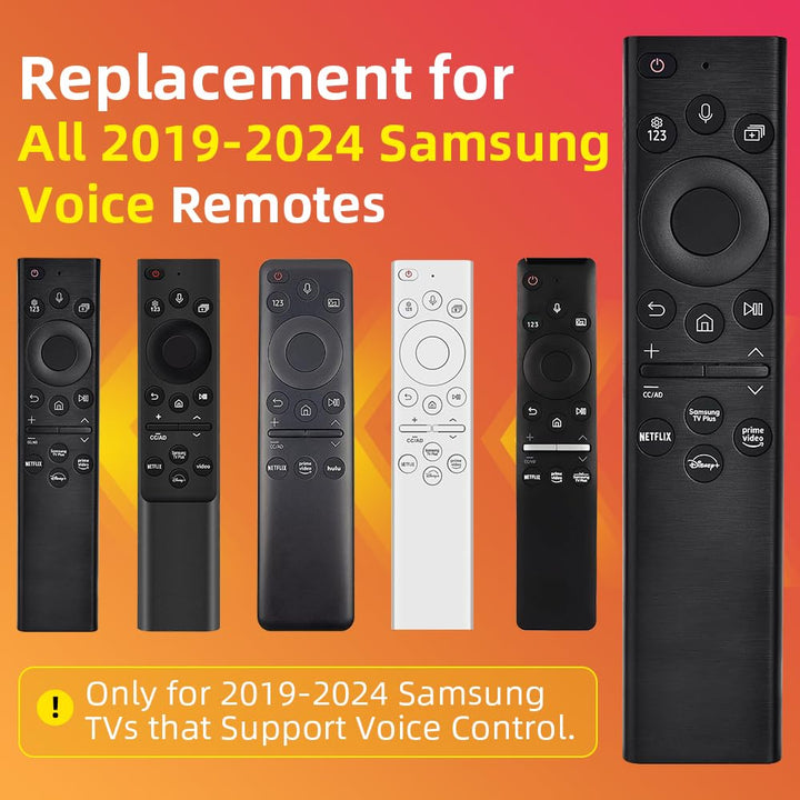 for Samsung TV Remote Replacement, for 2019-2024 Samsung Remote Control for Smart TV with Voice Control. No Solarcell. 2-Year Warranty.