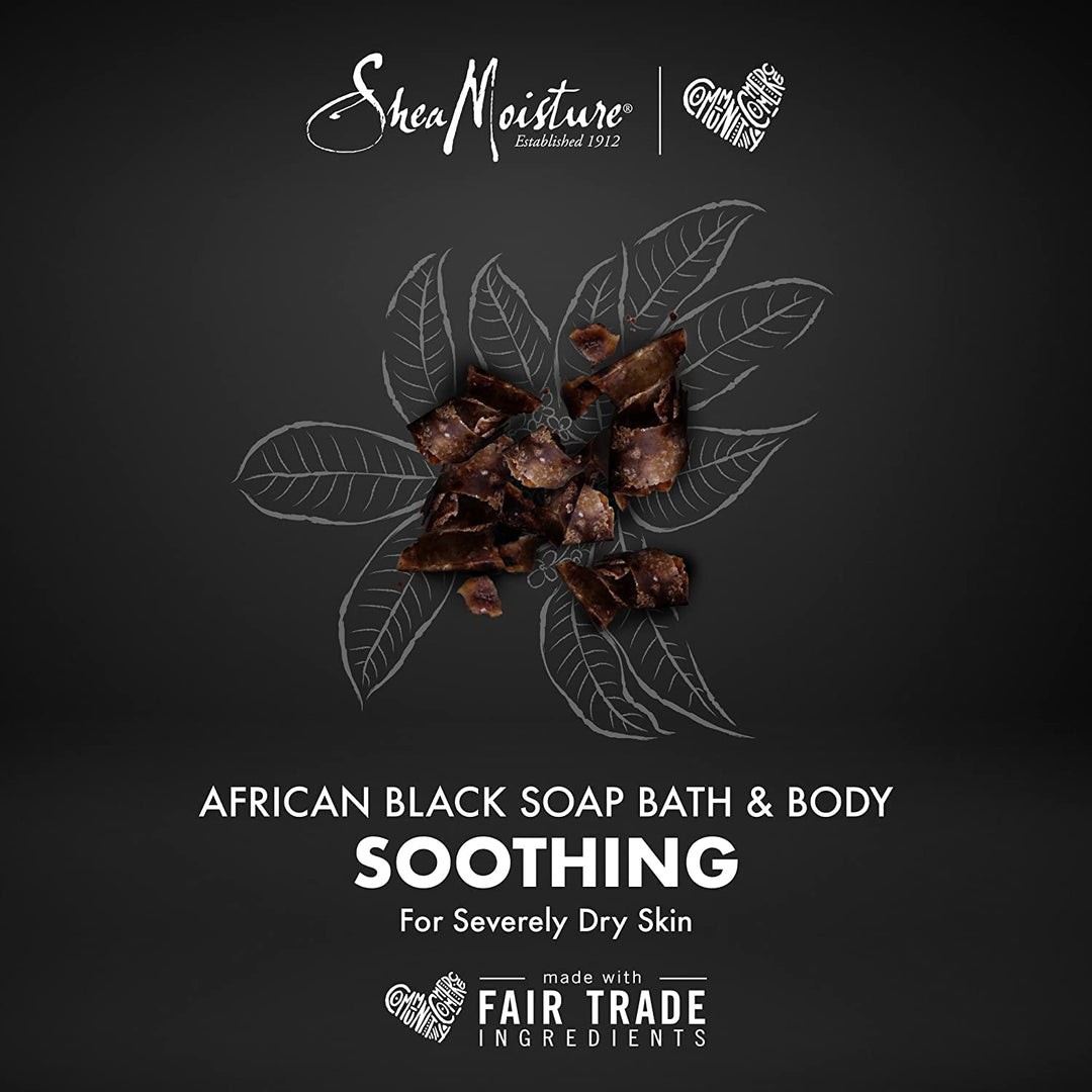 Shea Moisture African Black Soap With Shea Butter 8 oz Pack of 6