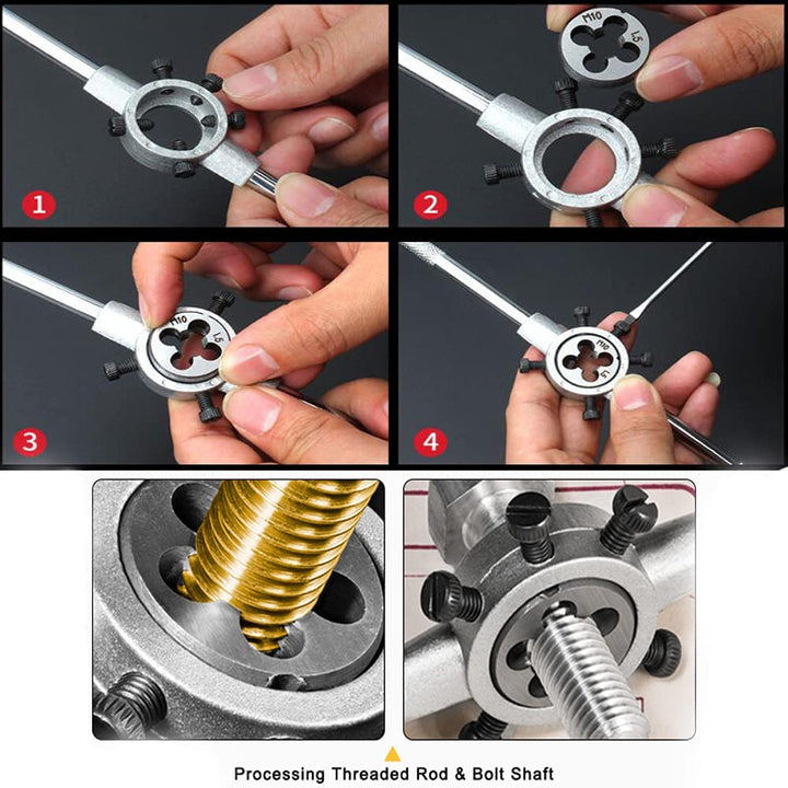 Right Hand Round Die 38mm Outer Diameter for Mold Machining, Alloy Steel, It Can Process Steel, Cast Iron, Copper and Aluminum 1Pcs