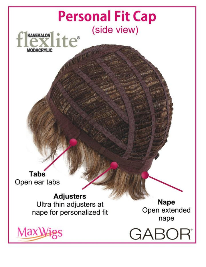 Hairdo Gabor Acclaim Short Layered Average Size Comfort Cap Wig, Ginger Mist
