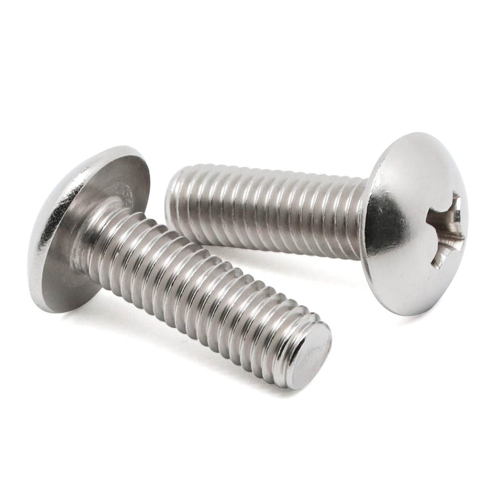 #8-32 x 5/8 Truss Head Machine Screws, 304 Stainless Steel 18-8, Bright Finish, Full Thread, 100 PCS