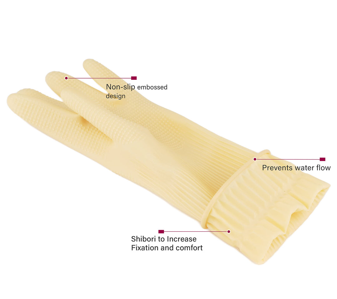 Mamison Kitchen Rubber Glove Pink (XXL Size 1 Pairs) Re