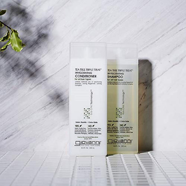 Invigorating Shampoo Tea Tree Triple Treat 8.5-Ounce Bottles (Pack of 3)