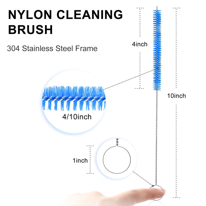 Kitosun Straw Cleaner Brush Kit – Superior 10” Long Sta