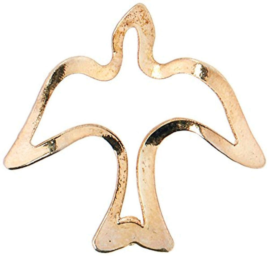 (Abbey & CA Gift Open Golden Dove Inspirational Lapel Pin, One Size, Silver, 1 Count (Pack of 1)