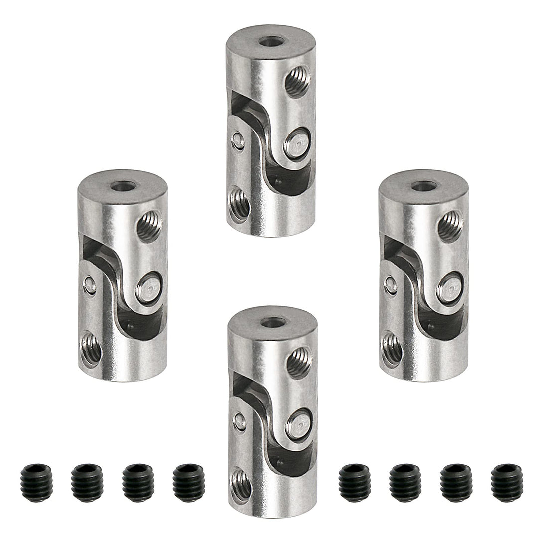 2.3mm to 4mm Rotatable Universal Joint Coupling Shaft Stepper Motor, Length 23mm / 0.91, Coupler Connector with Screw for 3D Printer, RC Robot, Car Boat Shaft, DIY Encoder, CNC Machine 4 Pcs