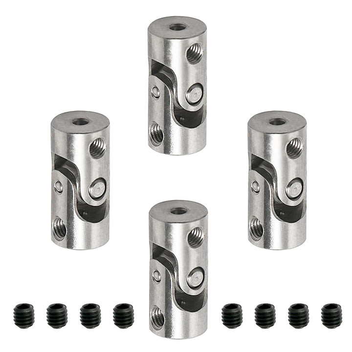 2.3mm to 4mm Rotatable Universal Joint Coupling Shaft Stepper Motor, Length 23mm / 0.91, Coupler Connector with Screw for 3D Printer, RC Robot, Car Boat Shaft, DIY Encoder, CNC Machine 4 Pcs