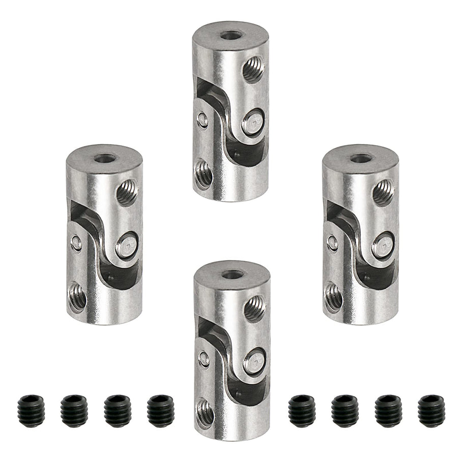 2.3mm to 4mm Rotatable Universal Joint Coupling Shaft Stepper Motor, Length 23mm / 0.91, Coupler Connector with Screw for 3D Printer, RC Robot, Car Boat Shaft, DIY Encoder, CNC Machine 4 Pcs
