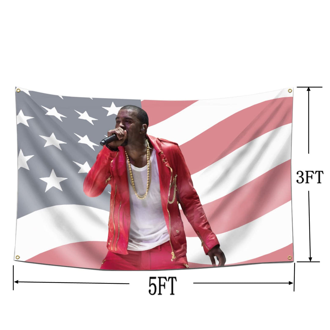 Kanye Flag 3x5Feet West Wall Tapestry Funny Room Wall Tapestry for Room College Dorm Decor