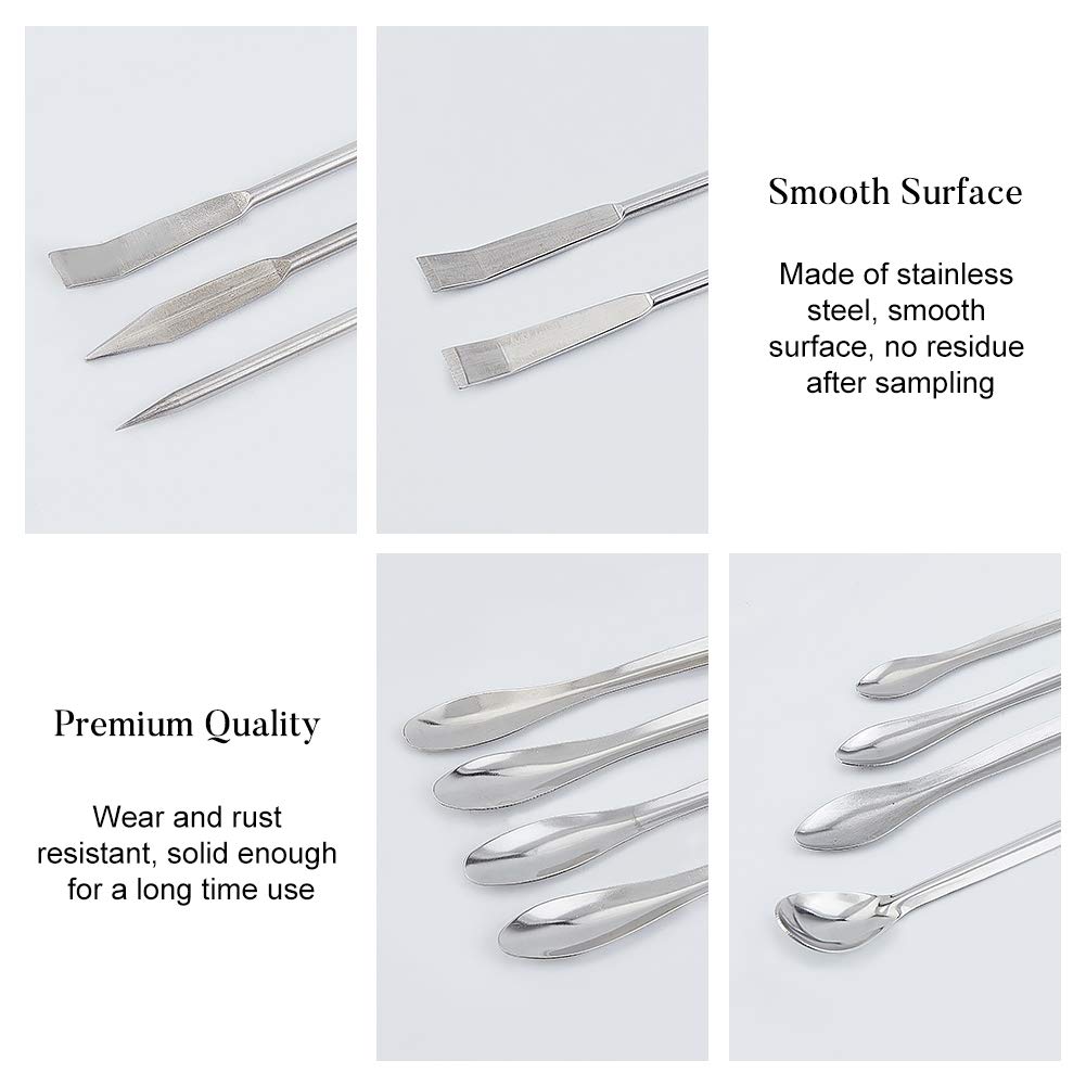 OLYCRAFT 26PCS Stainless Steel Lab Measuring Spatula Se